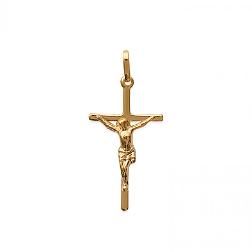 eurosilver - Pendentif Croix avec Christ Plaqué Or 7991371